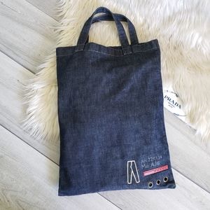 prada denim tote bag